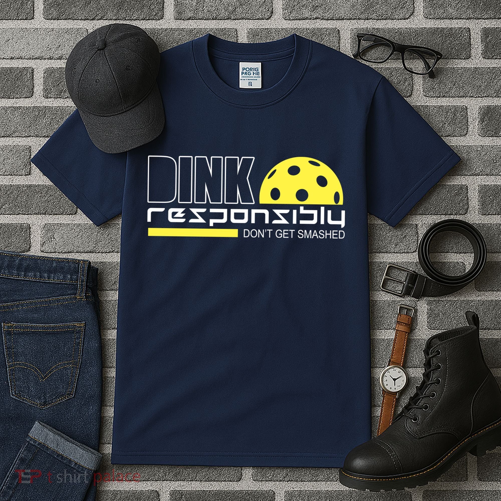 Dink Responsibly Don't Get Smashed Funny Pickleball Tall T-Shirt