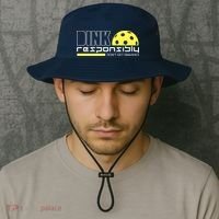 Dink Responsibly Don't Get Smashed Funny Pickleball Bucket Hat thumb 2