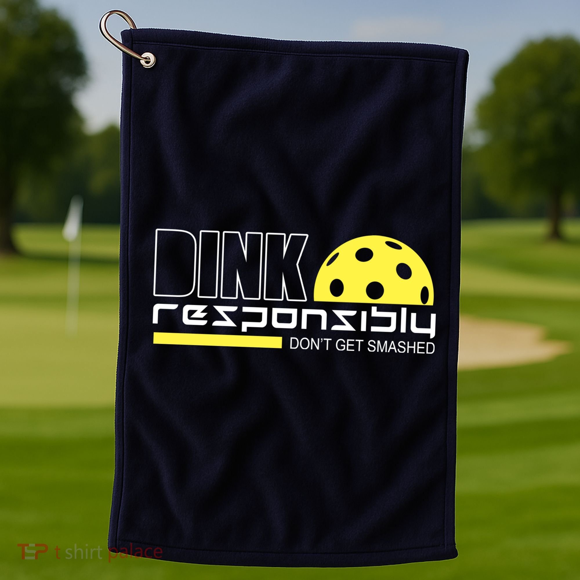 Dink Responsibly Don't Get Smashed Funny Pickleball Golf Towel