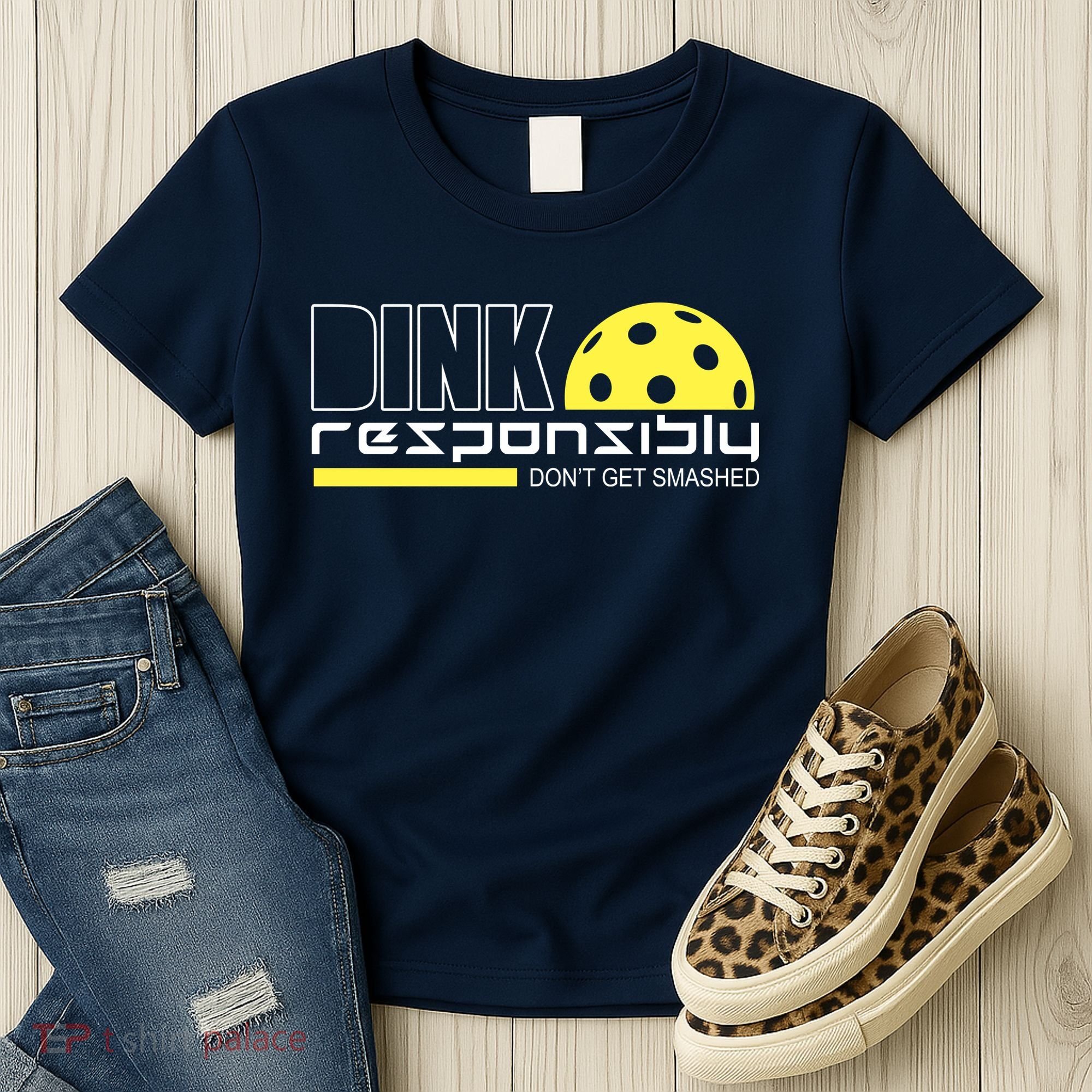 Dink Responsibly Don't Get Smashed Funny Pickleball Women's T-Shirt