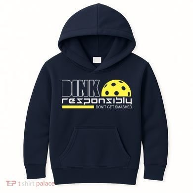 Dink Responsibly Don't Get Smashed Funny Pickleball Kids Hoodie