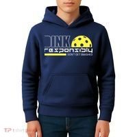 Dink Responsibly Don't Get Smashed Funny Pickleball Kids Hoodie thumb 4