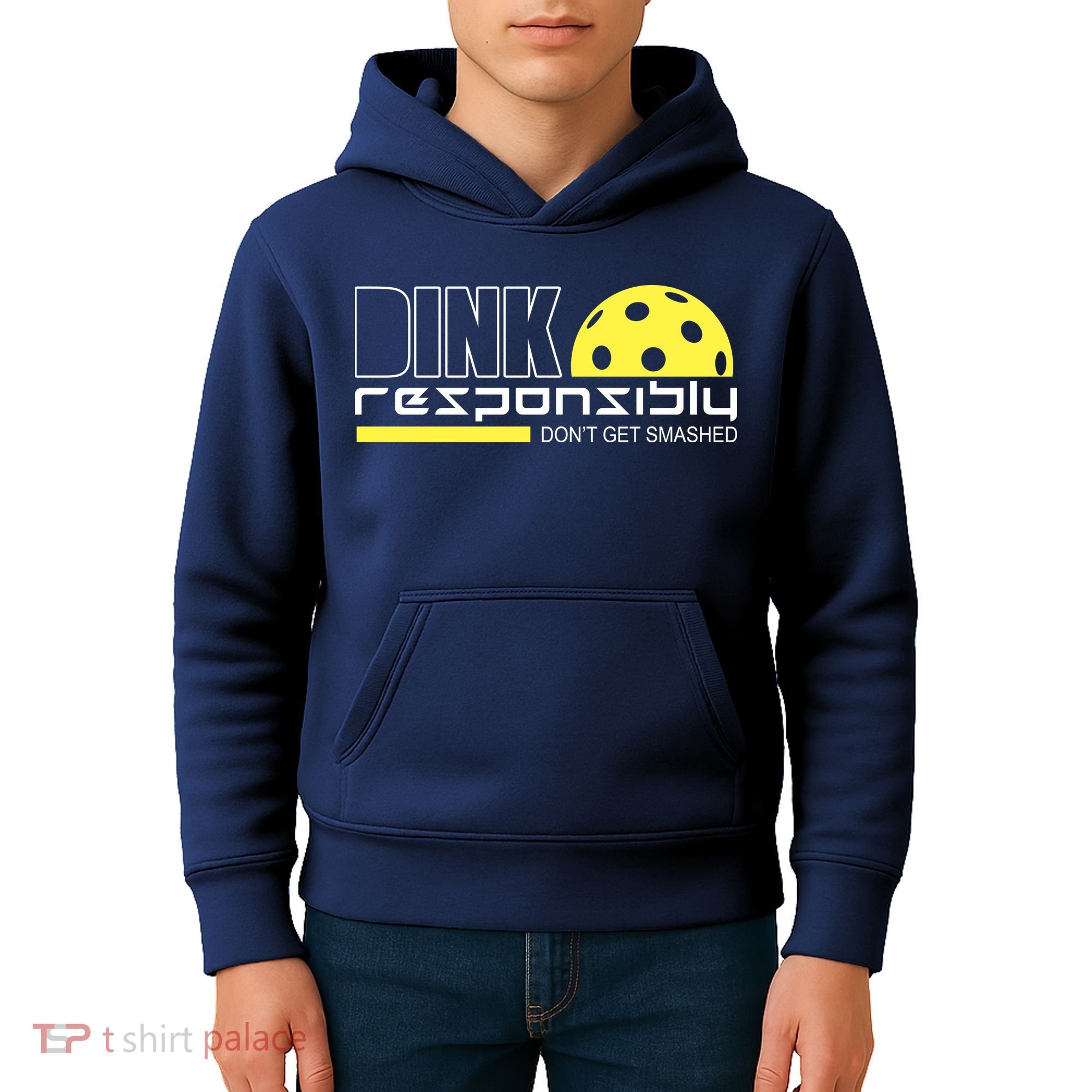 Dink Responsibly Don't Get Smashed Funny Pickleball Kids Hoodie