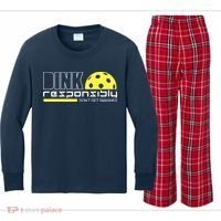 Dink Responsibly Don't Get Smashed Funny Pickleball Kids Long Sleeve Plaid Pajama Set thumb 0