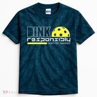 Dink Responsibly Don't Get Smashed Funny Pickleball Kids Tie-Dye T-Shirt thumb 0