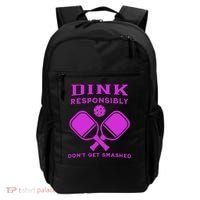 Dink Responsibly Don't Get Smashed Purple Pickleball Paddles Backpack thumb 0