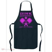 Dink Responsibly Don't Get Smashed Purple Pickleball Paddles Apron thumb 0