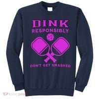 Dink Responsibly Don't Get Smashed Purple Pickleball Paddles Sweatshirt thumb 0