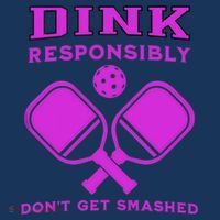 Dink Responsibly Don't Get Smashed Purple Pickleball Paddles Visor thumb 3