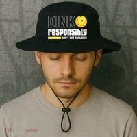 Dink Responsibly Don't Get Smashed Pickleball Gift TShirt Bucket Hat thumb 2