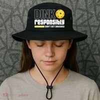 Dink Responsibly Don't Get Smashed Pickleball Gift TShirt Bucket Hat thumb 3