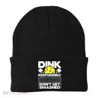 Dink Responsibly Don't Get Smashed Pickleball Beanie thumb 0