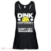 Dink Responsibly Don't Get Smashed Pickleball Ladies Essential Flowy Tank thumb 0