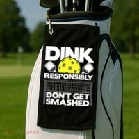 Dink Responsibly Don't Get Smashed Pickleball Golf Towel thumb 2