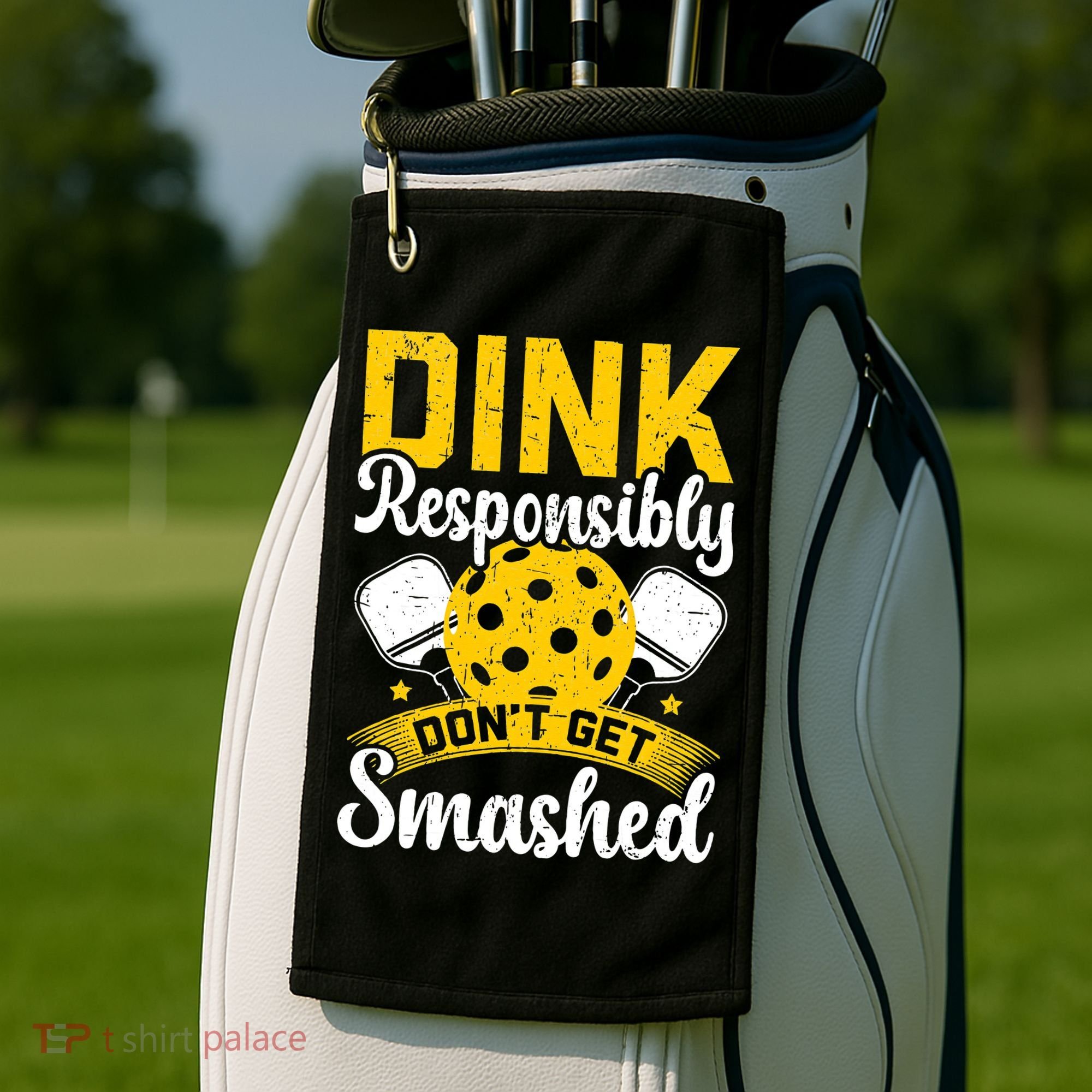 Dink Responsibly Don't Get Smashed Pickleball Golf Towel