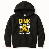 Dink Responsibly Don't Get Smashed Pickleball Kids Hoodie thumb 0