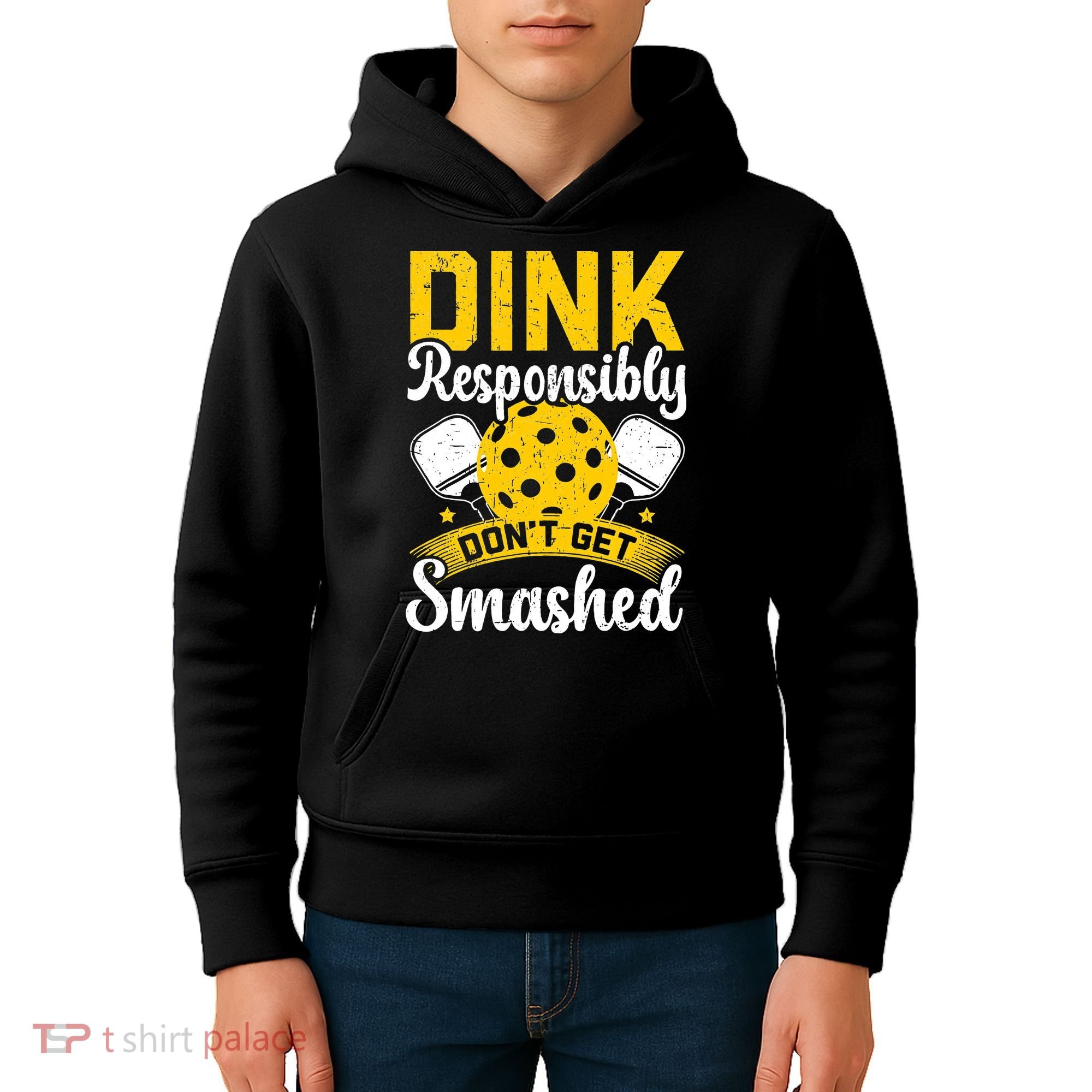 Dink Responsibly Don't Get Smashed Pickleball Kids Hoodie
