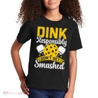 Dink Responsibly Don't Get Smashed Pickleball Kids T-Shirt thumb 2