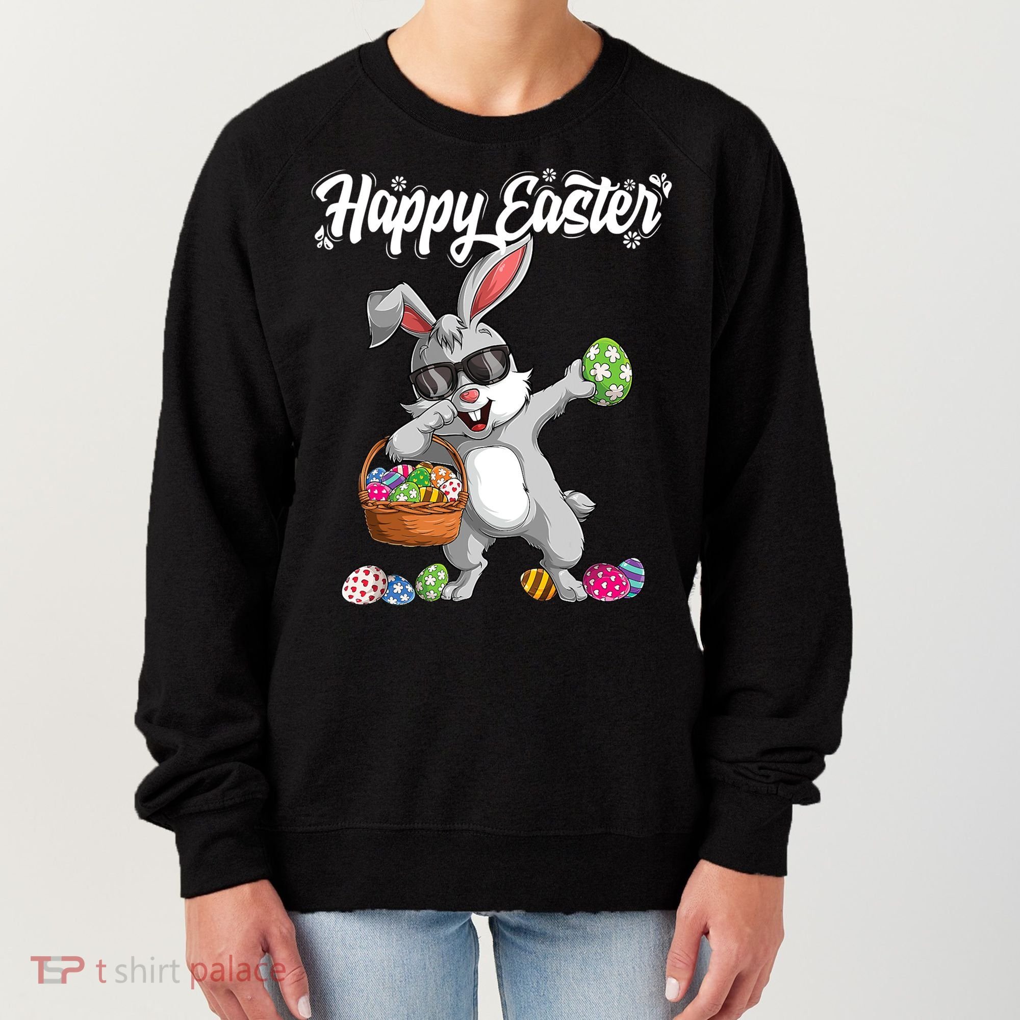 Dabbing Rabbit Easter Day Eggs Dab Boys Girls Kid Gift Bunny Gift Women's Sweatshirt