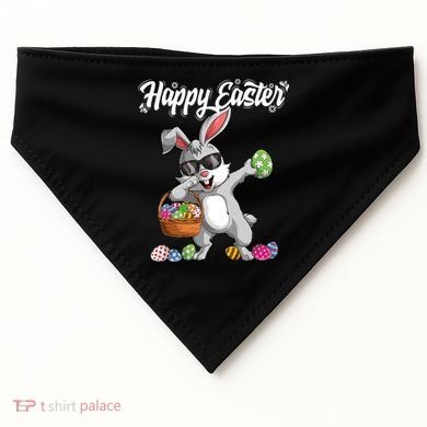 Dabbing Rabbit Easter Day Eggs Dab Boys Girls Kid Gift Bunny Gift USA-Made Doggie Bandana