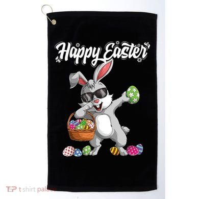 Dabbing Rabbit Easter Day Eggs Dab Boys Girls Kid Gift Bunny Gift Golf Towel