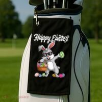 Dabbing Rabbit Easter Day Eggs Dab Boys Girls Kid Gift Bunny Gift Golf Towel thumb 2
