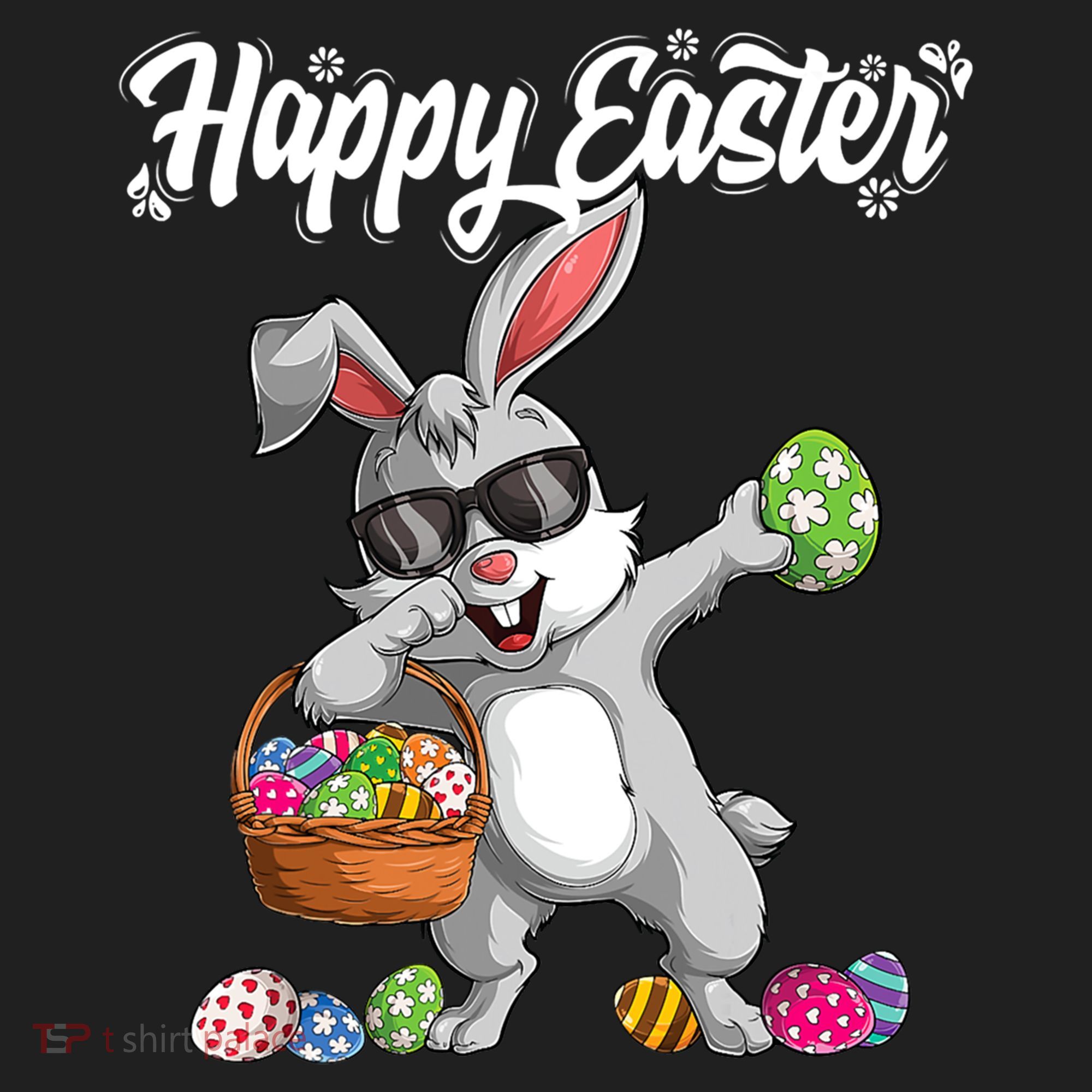 Dabbing Rabbit Easter Day Eggs Dab Boys Girls Kid Gift Bunny Gift Golf Towel