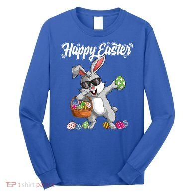 Dabbing Rabbit Easter Day Eggs Dab Boys Girls Kid Gift Bunny Gift Long Sleeve Shirt