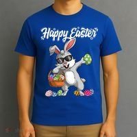 Dabbing Rabbit Easter Day Eggs Dab Boys Girls Kid Gift Bunny Gift T-Shirt thumb 3