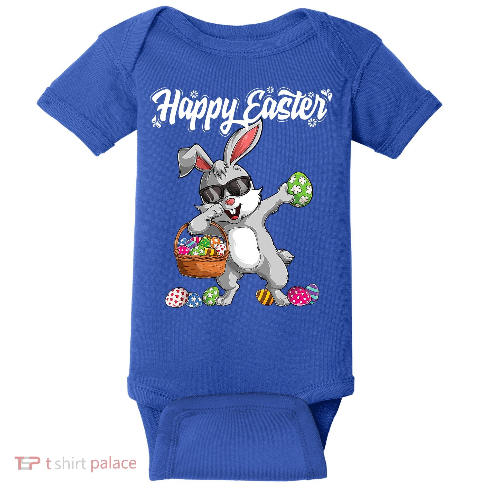 Dabbing Rabbit Easter Day Eggs Dab Boys Girls Kid Gift Bunny Gift Baby Bodysuit