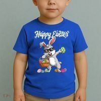 Dabbing Rabbit Easter Day Eggs Dab Boys Girls Kid Gift Bunny Gift Toddler T-Shirt thumb 2