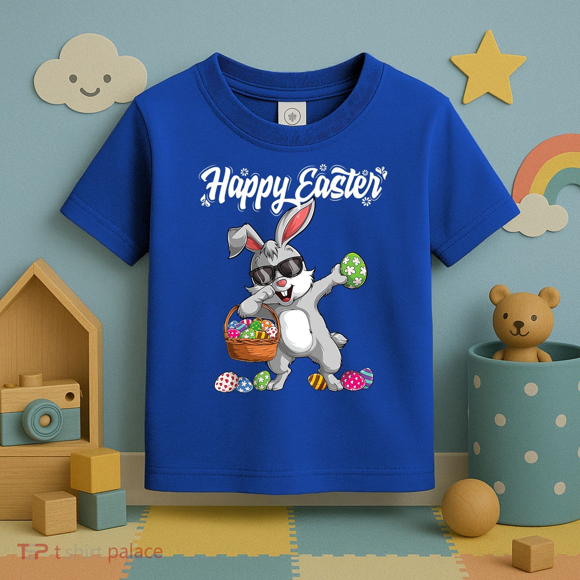 Dabbing Rabbit Easter Day Eggs Dab Boys Girls Kid Gift Bunny Gift Toddler T-Shirt