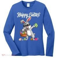 Dabbing Rabbit Easter Day Eggs Dab Boys Girls Kid Gift Bunny Gift Women's Long Sleeve Shirt thumb 0