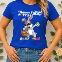 Dabbing Rabbit Easter Day Eggs Dab Boys Girls Kid Gift Bunny Gift Women's T-Shirt thumb 2