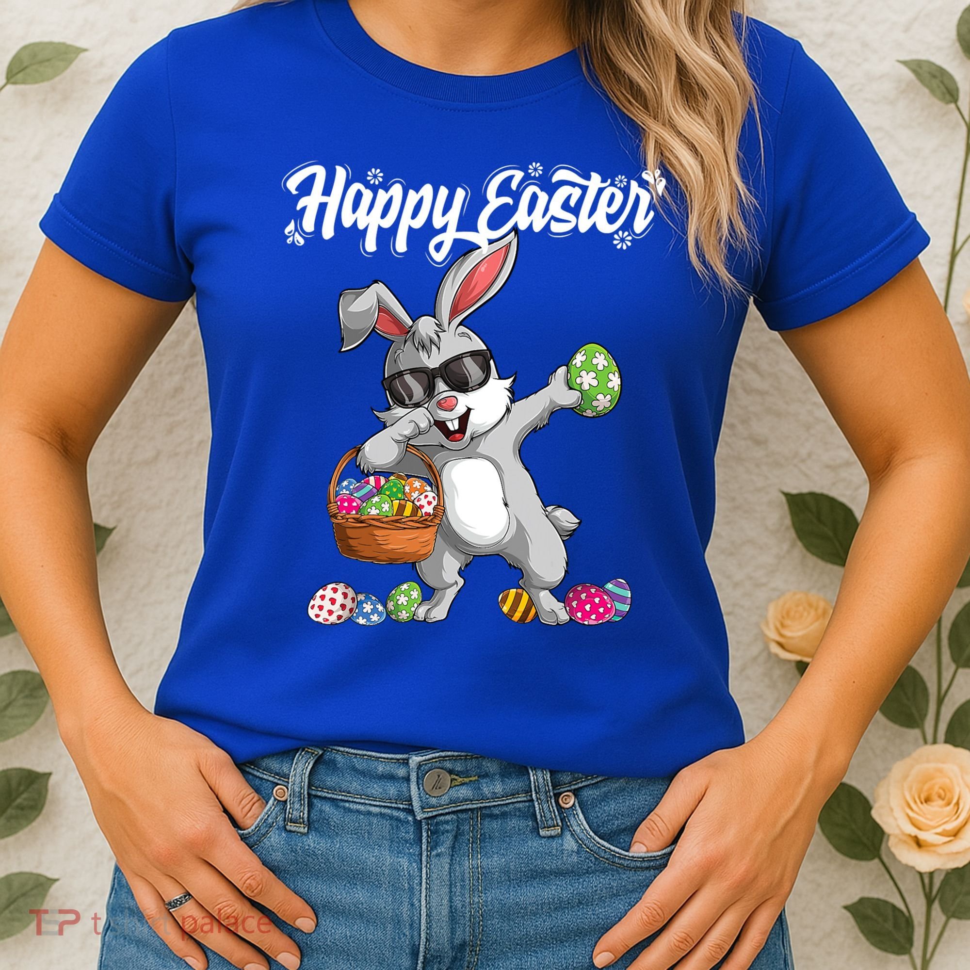Dabbing Rabbit Easter Day Eggs Dab Boys Girls Kid Gift Bunny Gift Women's T-Shirt