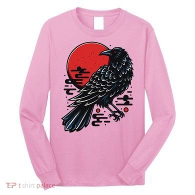 Dark Raven Epic Ninja Fight Anime Long Sleeve Shirt
