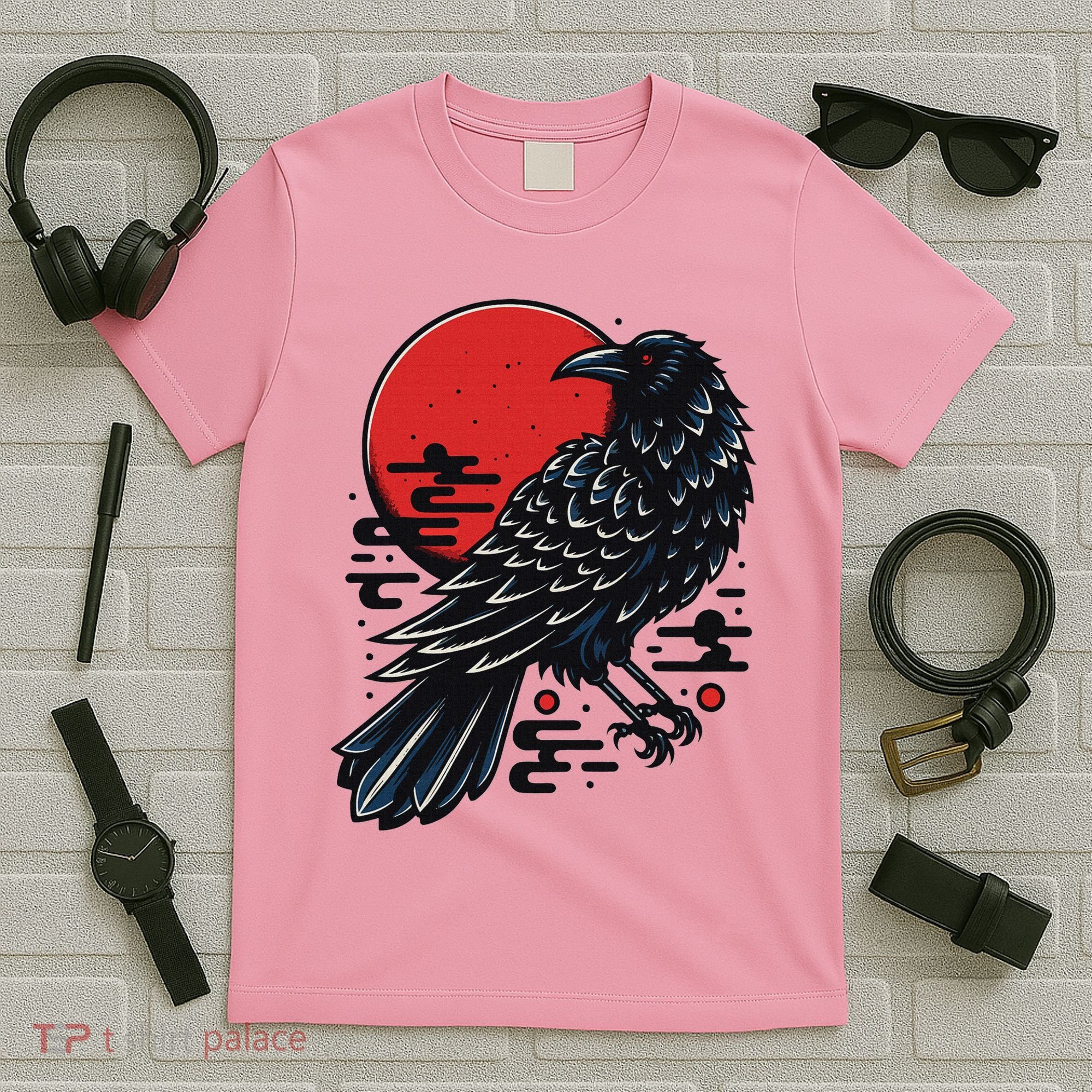 Dark Raven Epic Ninja Fight Anime T-Shirt