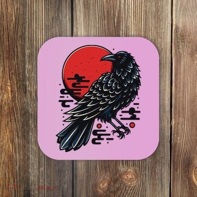 Dark Raven Epic Ninja Fight Anime Coaster