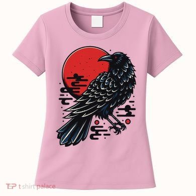 Dark Raven Epic Ninja Fight Anime Women's T-Shirt