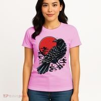 Dark Raven Epic Ninja Fight Anime Women's T-Shirt thumb 4