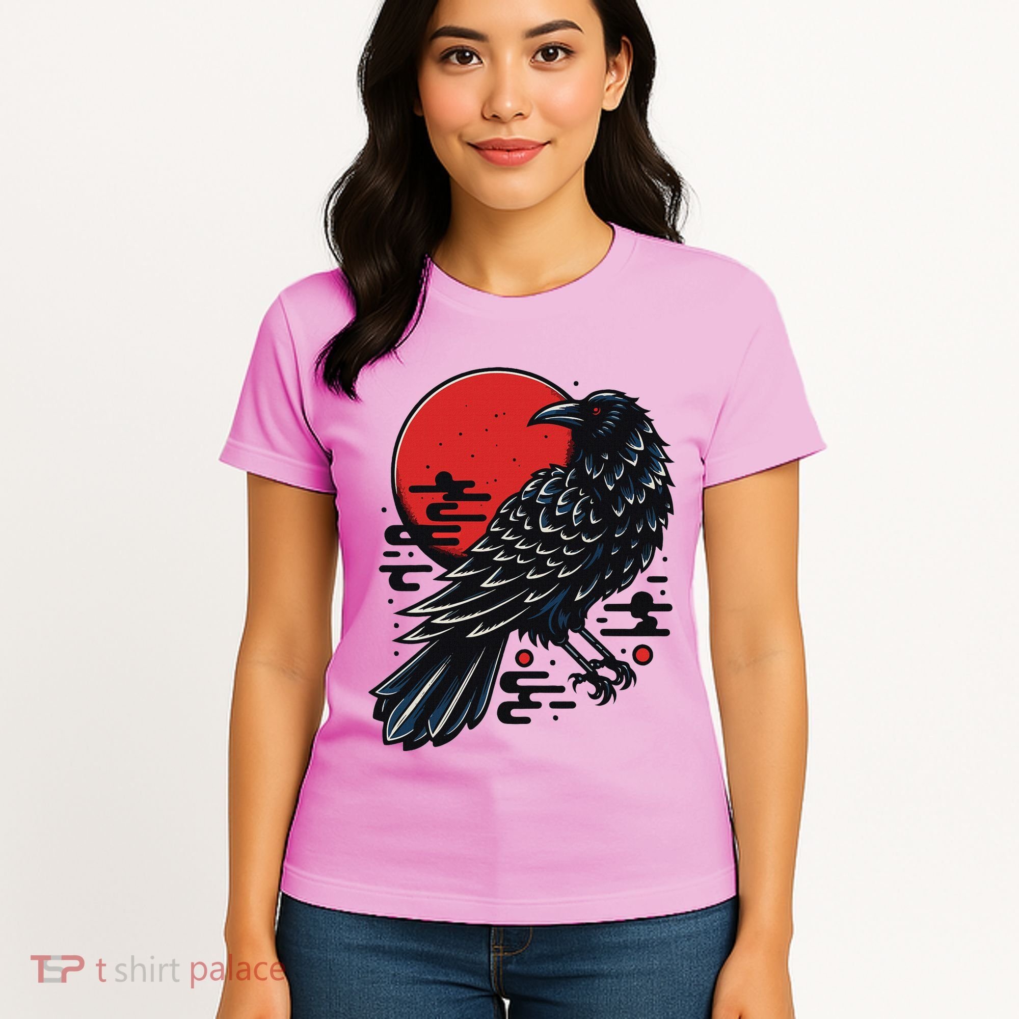 Dark Raven Epic Ninja Fight Anime Women's T-Shirt