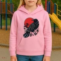 Dark Raven Epic Ninja Fight Anime Kids Hoodie thumb 3