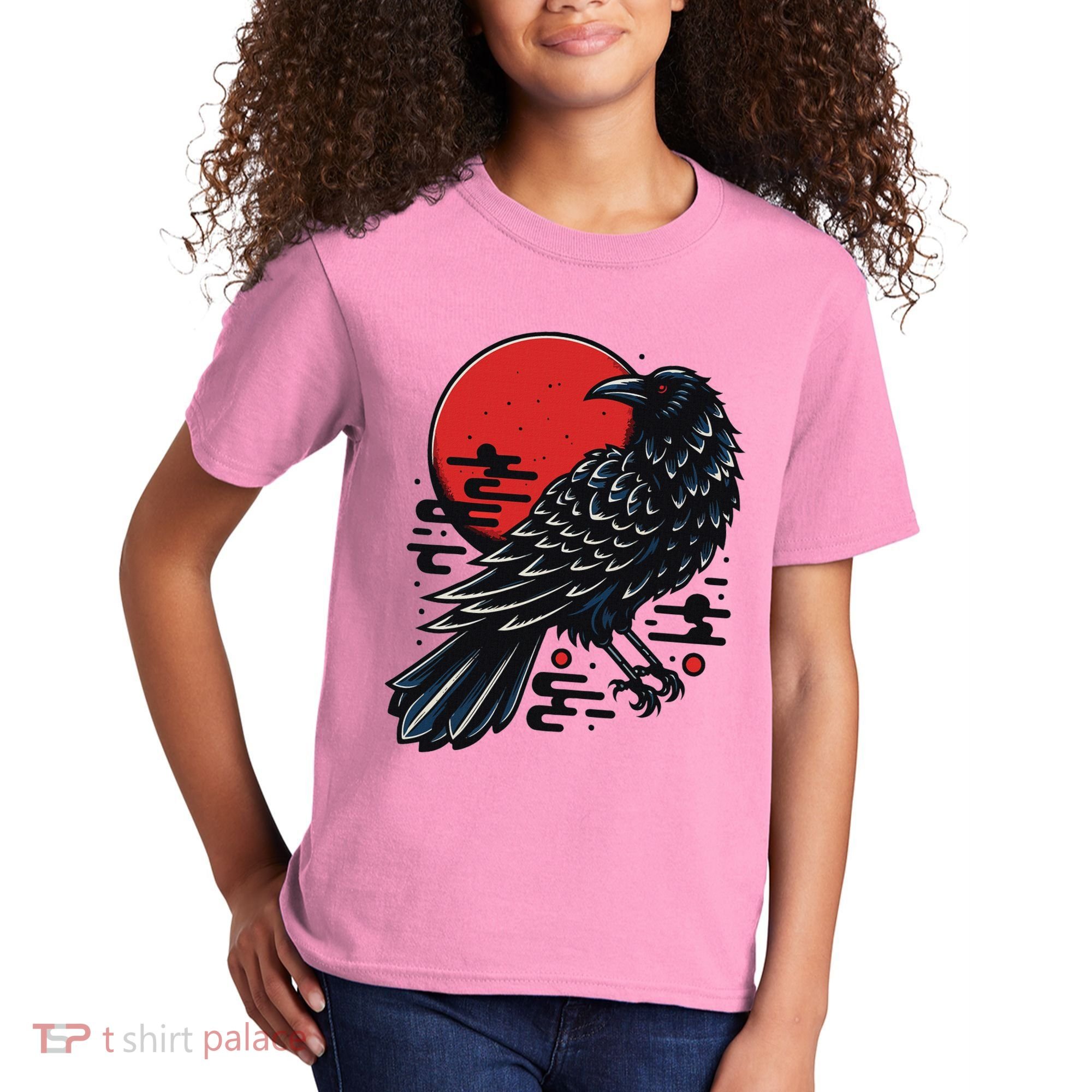 Dark Raven Epic Ninja Fight Anime Kids T-Shirt