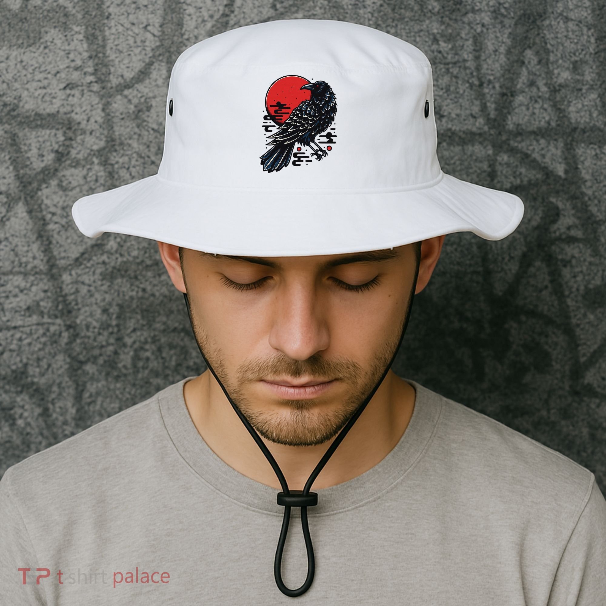 Dark Raven Epic Ninja Fight Anime Bucket Hat