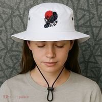 Dark Raven Epic Ninja Fight Anime Bucket Hat thumb 3