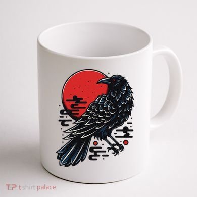 Dark Raven Epic Ninja Fight Anime Coffee Mug back