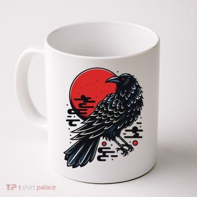 Dark Raven Epic Ninja Fight Anime Coffee Mug