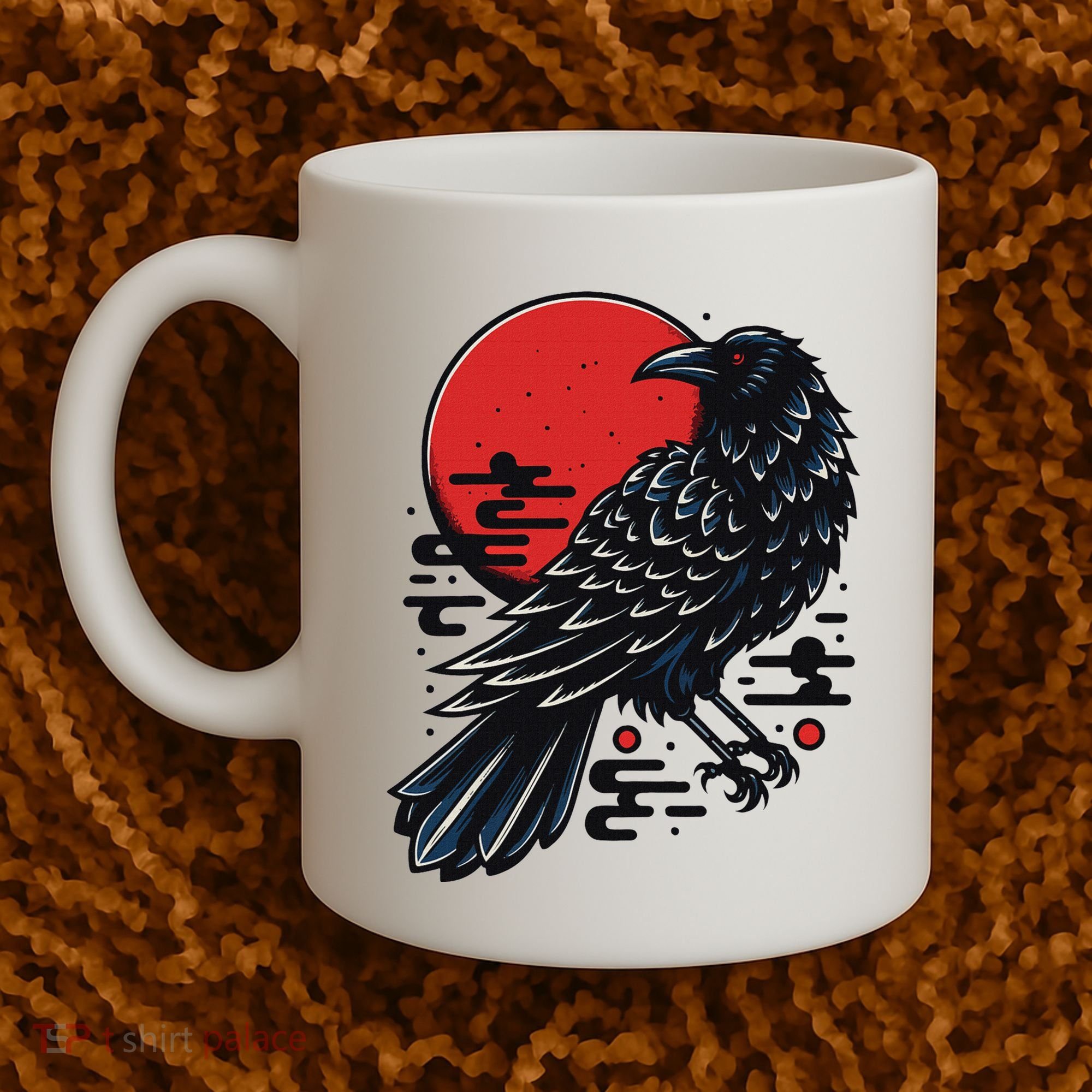 Dark Raven Epic Ninja Fight Anime Coffee Mug