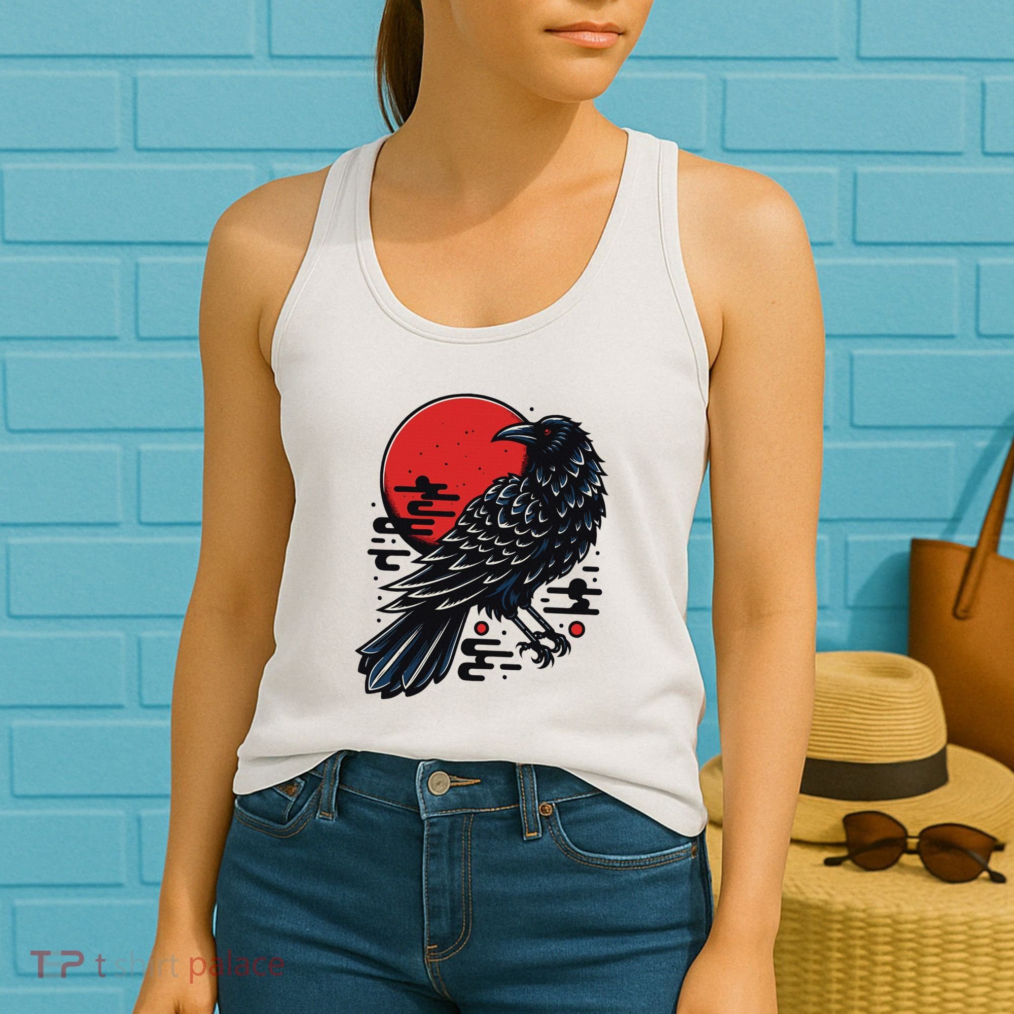 Dark Raven Epic Ninja Fight Anime Women's Tank Top