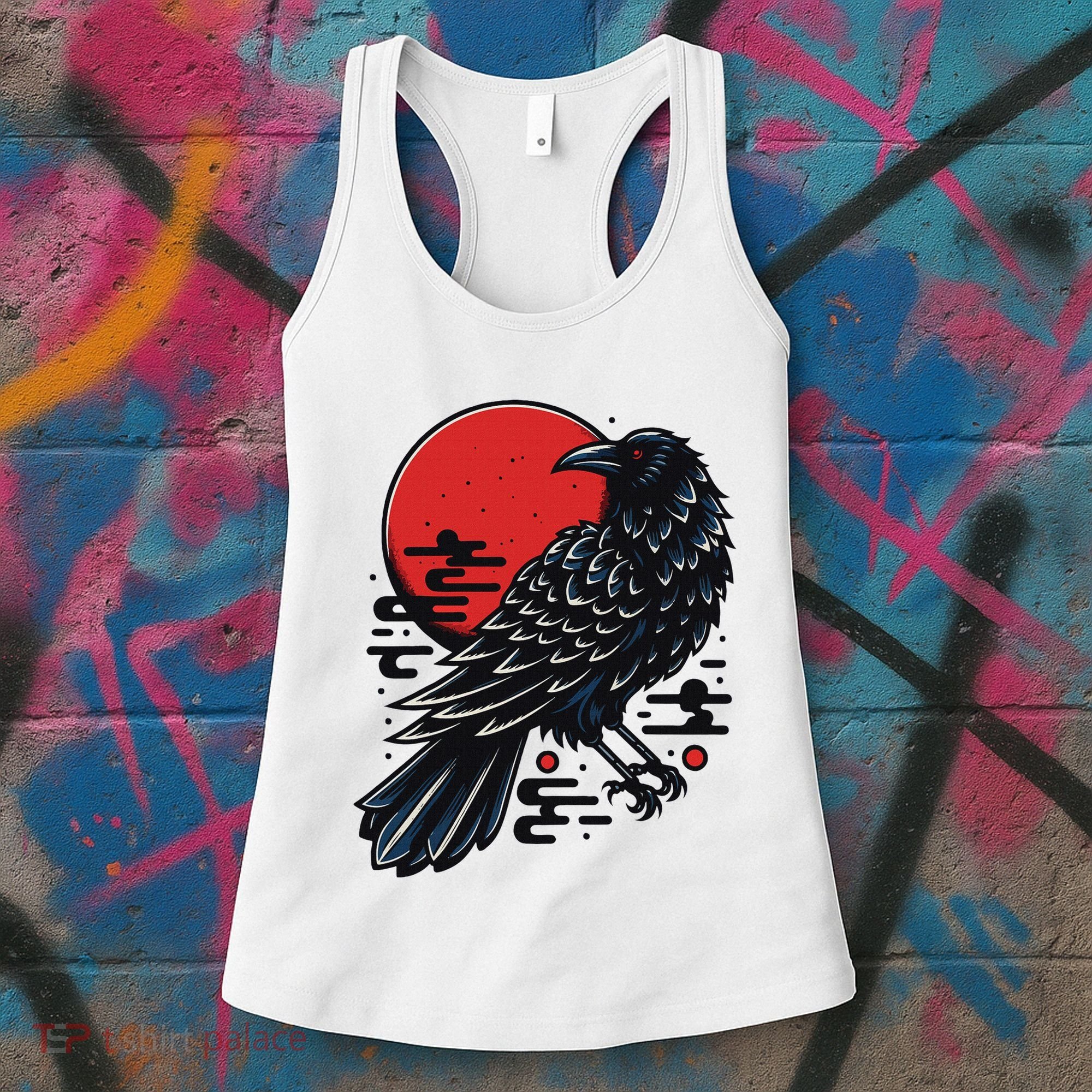 Dark Raven Epic Ninja Fight Anime Women's Tank Top